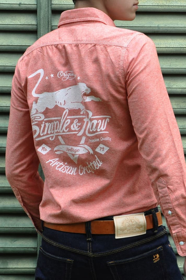 SL701 Western Chambray (Red)